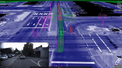 Autonomous car mapping its environment
